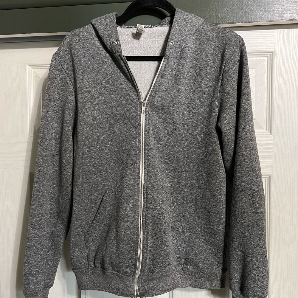 American Apparel Gray Zip Up Sweater